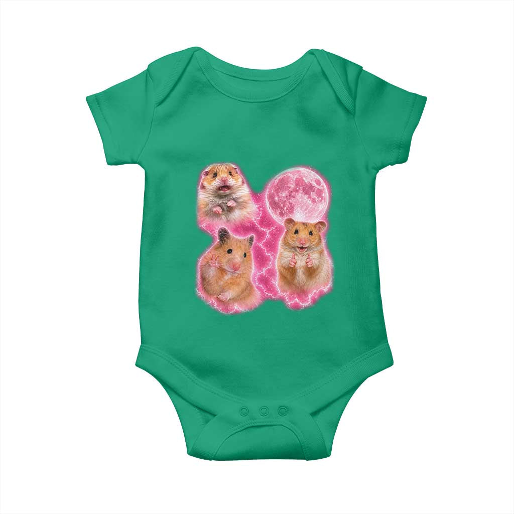 Three Hamsters Retro Graphic Baby Onesie Small Pet Lover Gift Idea