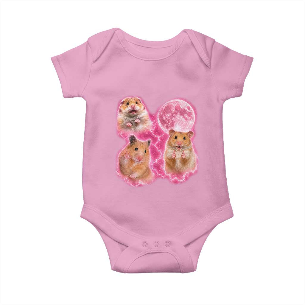 Three Hamsters Retro Graphic Baby Onesie Small Pet Lover Gift Idea