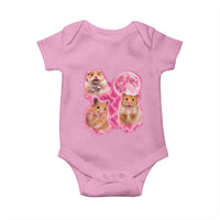 Three Hamsters Retro Graphic Baby Onesie Small Pet Lover Gift Idea