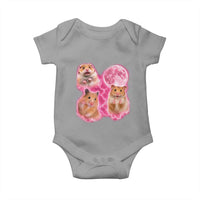 Three Hamsters Retro Graphic Baby Onesie Small Pet Lover Gift Idea
