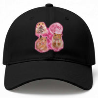 Three Hamsters Retro Graphic Baseball Cap Small Pet Lover Gift Idea