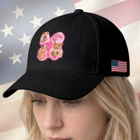 Three Hamsters Retro Graphic Baseball Cap Small Pet Lover Gift Idea