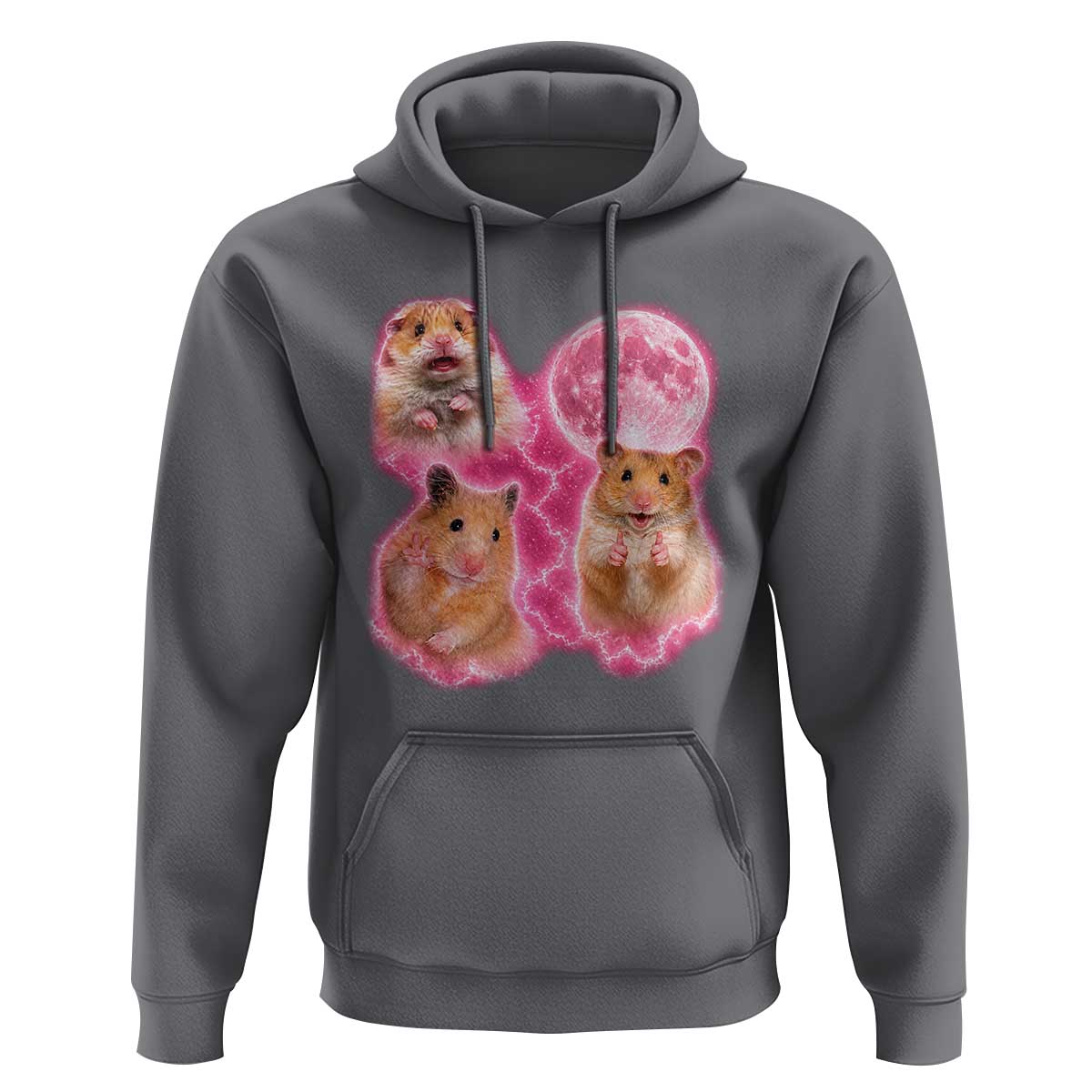 Three Hamsters Retro Graphic Hoodie Small Pet Lover Gift Idea