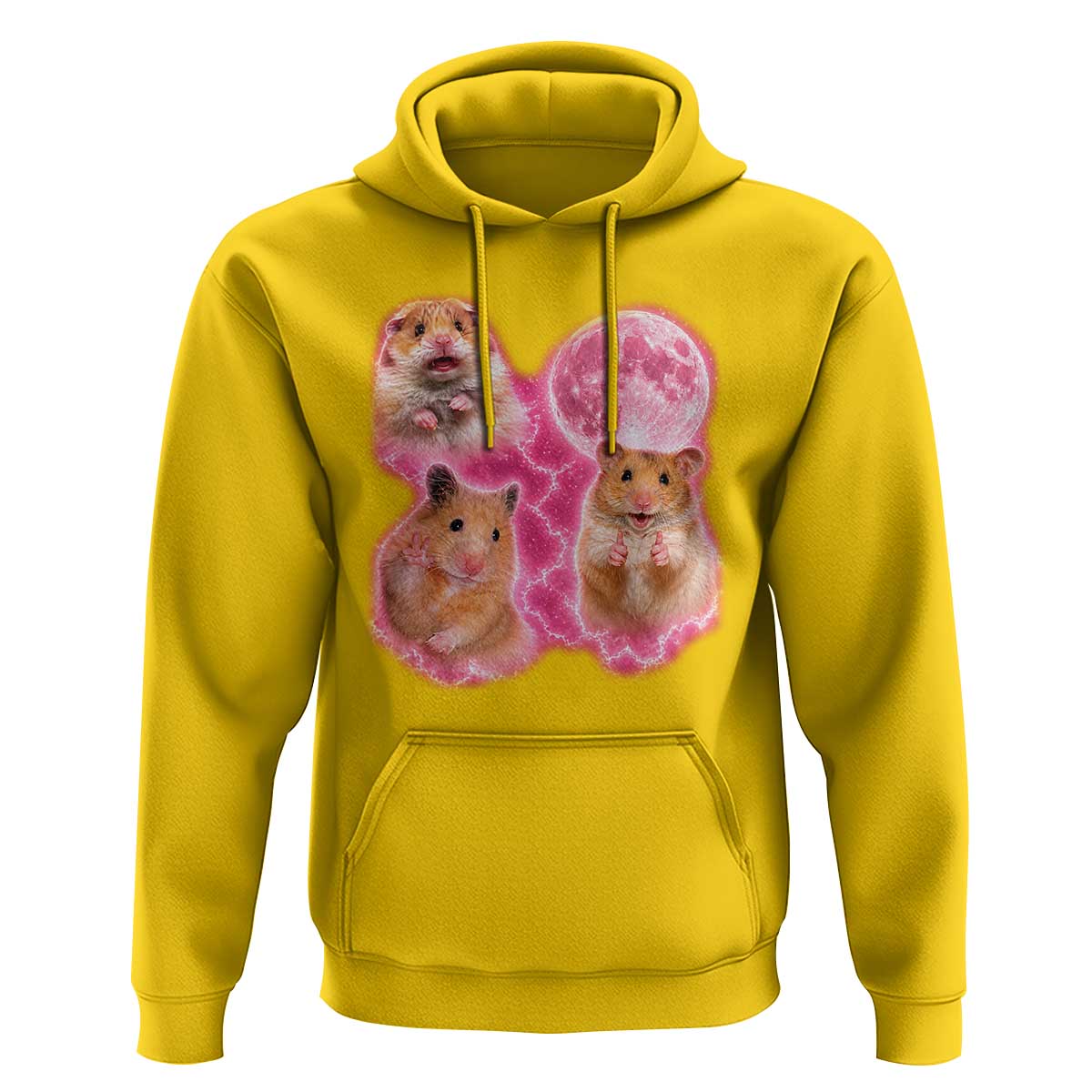 Three Hamsters Retro Graphic Hoodie Small Pet Lover Gift Idea