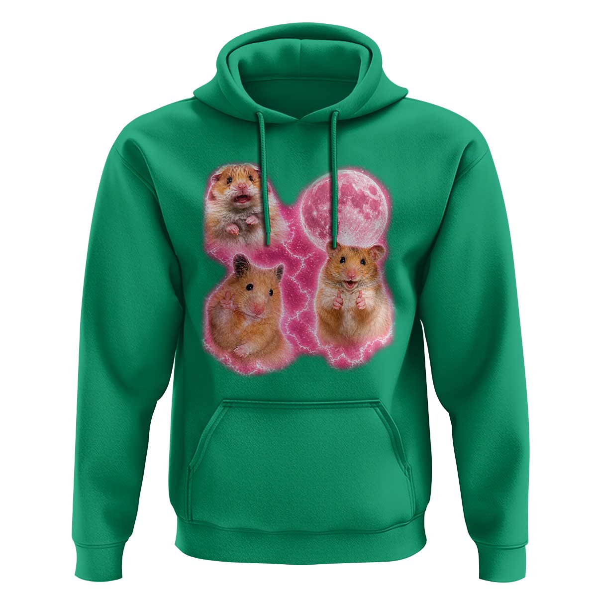 Three Hamsters Retro Graphic Hoodie Small Pet Lover Gift Idea