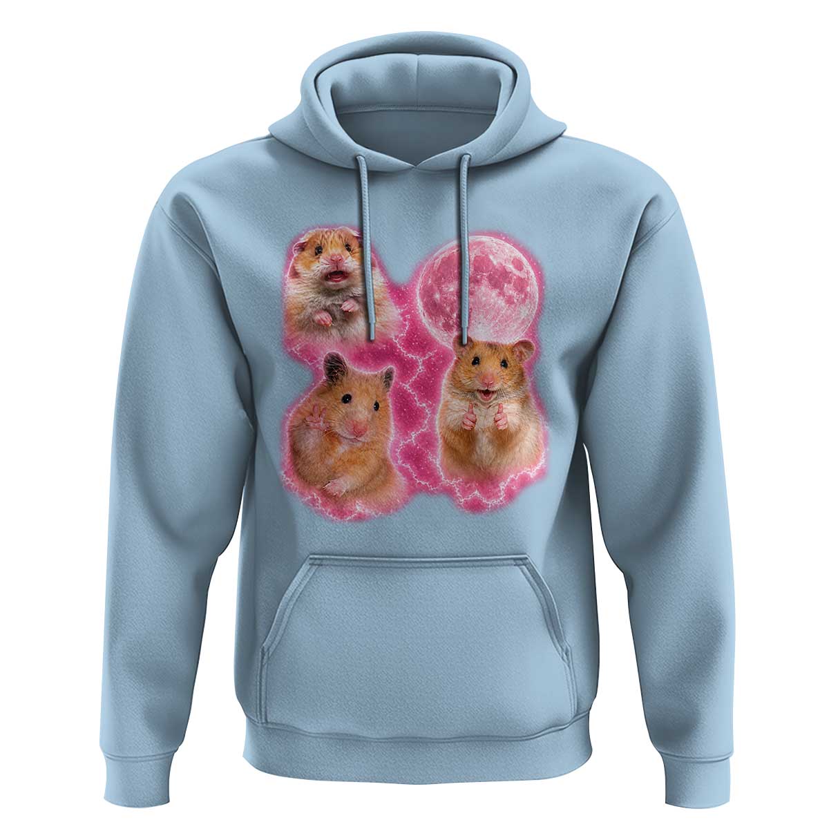Three Hamsters Retro Graphic Hoodie Small Pet Lover Gift Idea