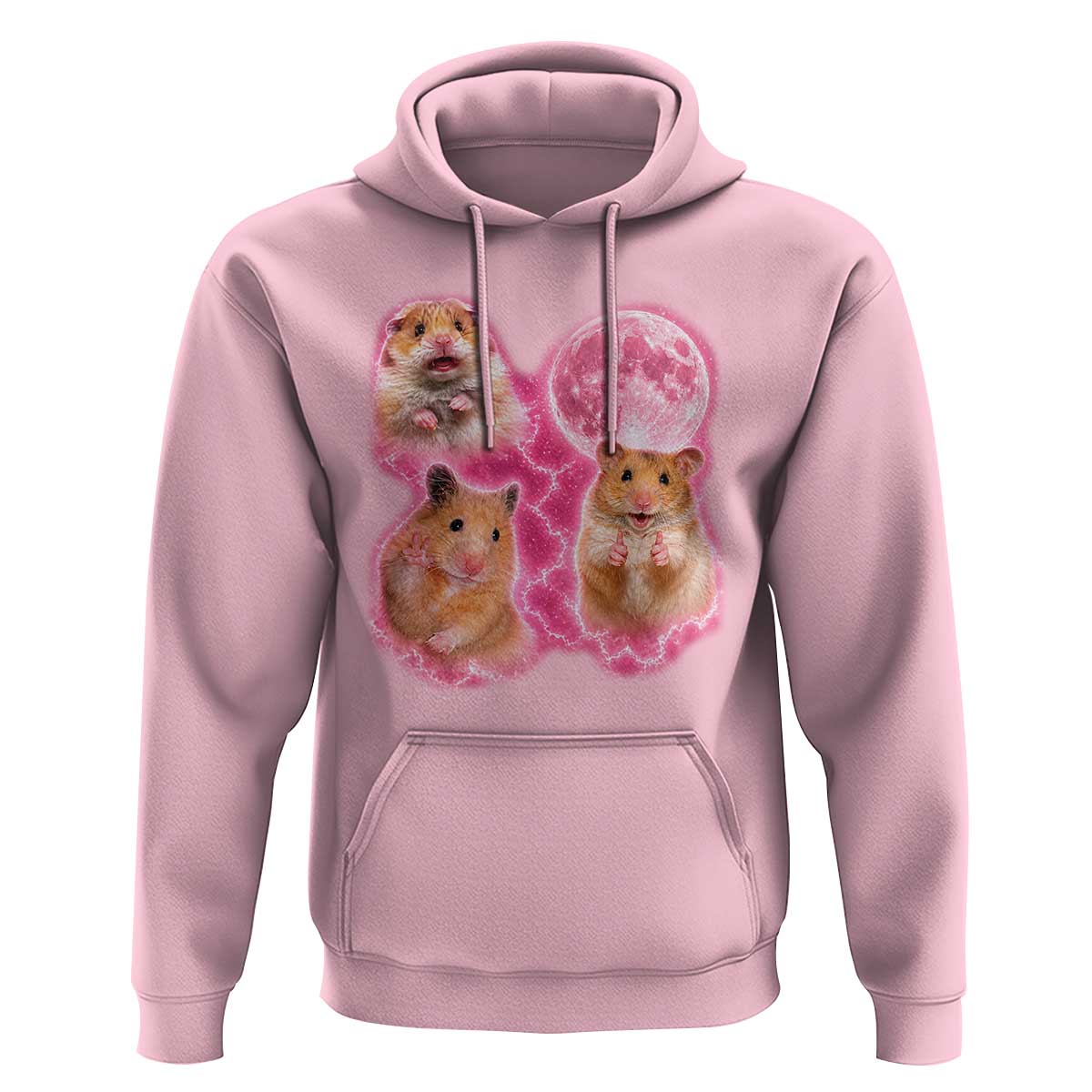 Three Hamsters Retro Graphic Hoodie Small Pet Lover Gift Idea