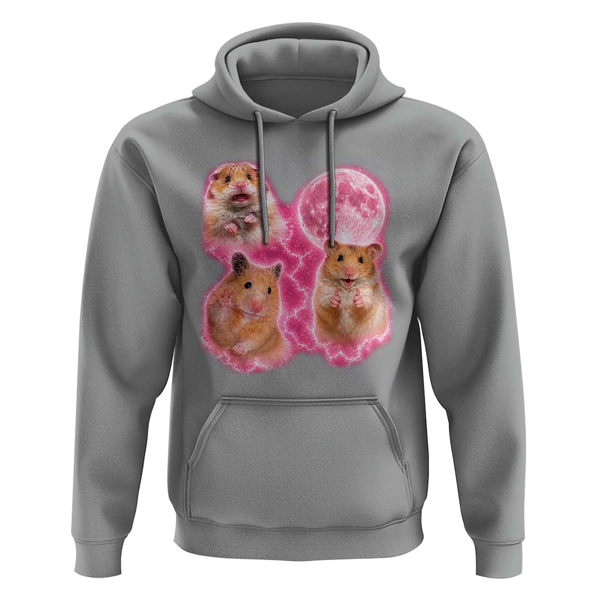 Three Hamsters Retro Graphic Hoodie Small Pet Lover Gift Idea