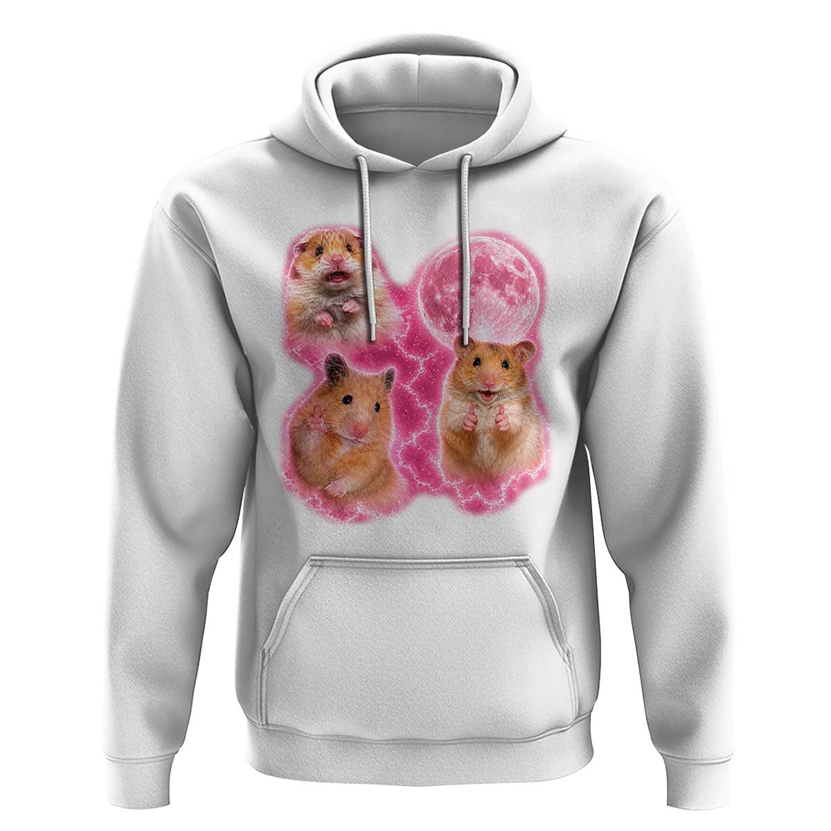 Three Hamsters Retro Graphic Hoodie Small Pet Lover Gift Idea