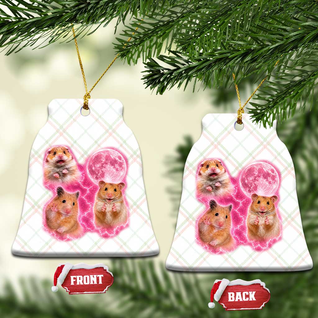 Three Hamsters Retro Graphic Ceramic Ornament Small Pet Lover Gift Idea