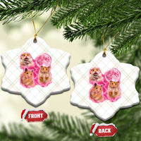 Three Hamsters Retro Graphic Ceramic Ornament Small Pet Lover Gift Idea