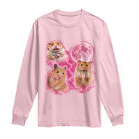 Three Hamsters Retro Graphic Long Sleeve Shirt Small Pet Lover Gift Idea
