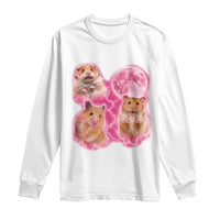 Three Hamsters Retro Graphic Long Sleeve Shirt Small Pet Lover Gift Idea