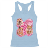 Three Hamsters Retro Graphic Racerback Tank Top Small Pet Lover Gift Idea