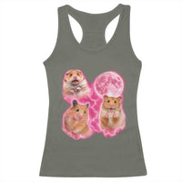 Three Hamsters Retro Graphic Racerback Tank Top Small Pet Lover Gift Idea