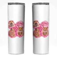 Three Hamsters Retro Graphic Skinny Tumbler Small Pet Lover Gift Idea