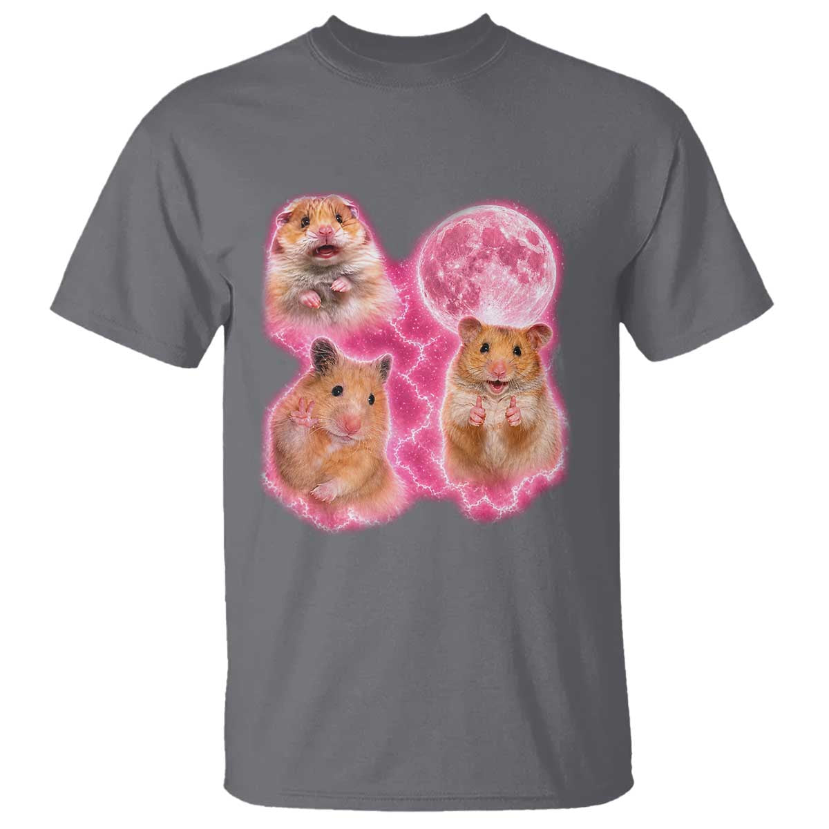 Three Hamsters Retro Graphic T Shirt Small Pet Lover Gift Idea