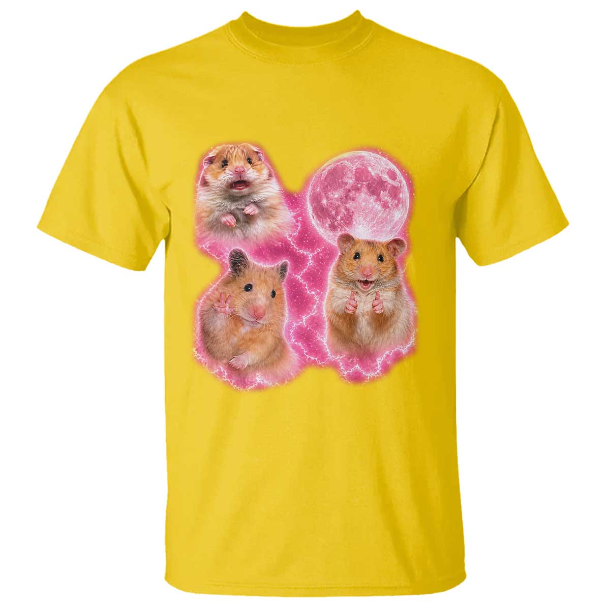 Three Hamsters Retro Graphic T Shirt Small Pet Lover Gift Idea