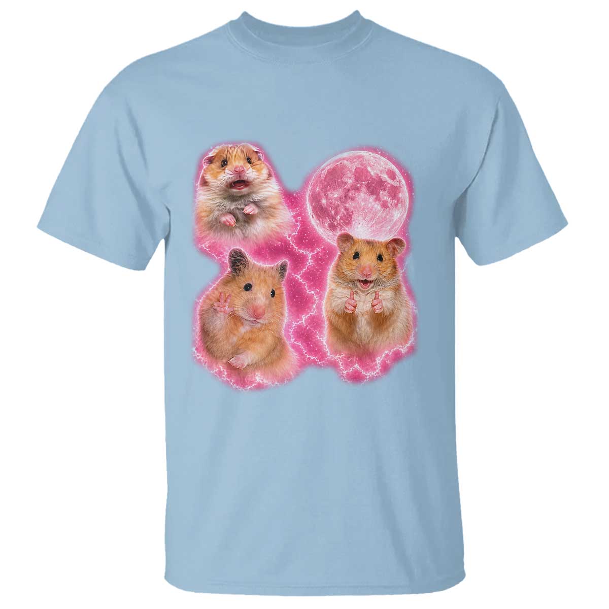 Three Hamsters Retro Graphic T Shirt Small Pet Lover Gift Idea