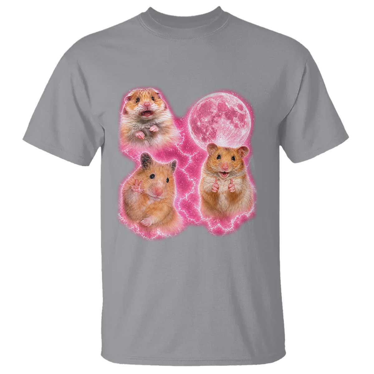 Three Hamsters Retro Graphic T Shirt Small Pet Lover Gift Idea