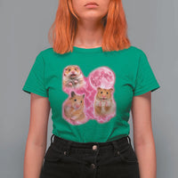 Three Hamsters Retro Graphic T Shirt For Women Small Pet Lover Gift Idea