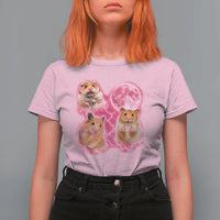 Three Hamsters Retro Graphic T Shirt For Women Small Pet Lover Gift Idea