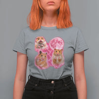 Three Hamsters Retro Graphic T Shirt For Women Small Pet Lover Gift Idea