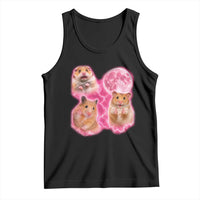 Three Hamsters Retro Graphic Tank Top Small Pet Lover Gift Idea