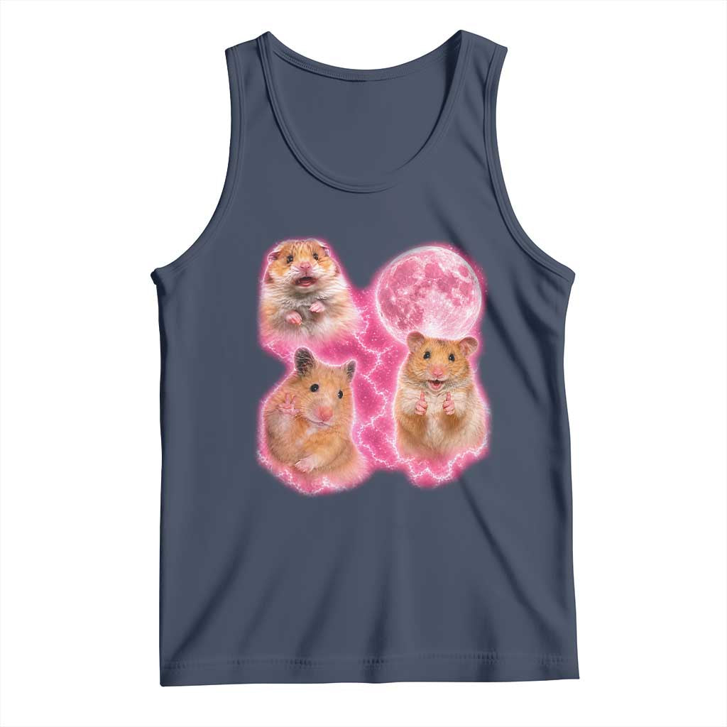 Three Hamsters Retro Graphic Tank Top Small Pet Lover Gift Idea