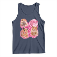 Three Hamsters Retro Graphic Tank Top Small Pet Lover Gift Idea