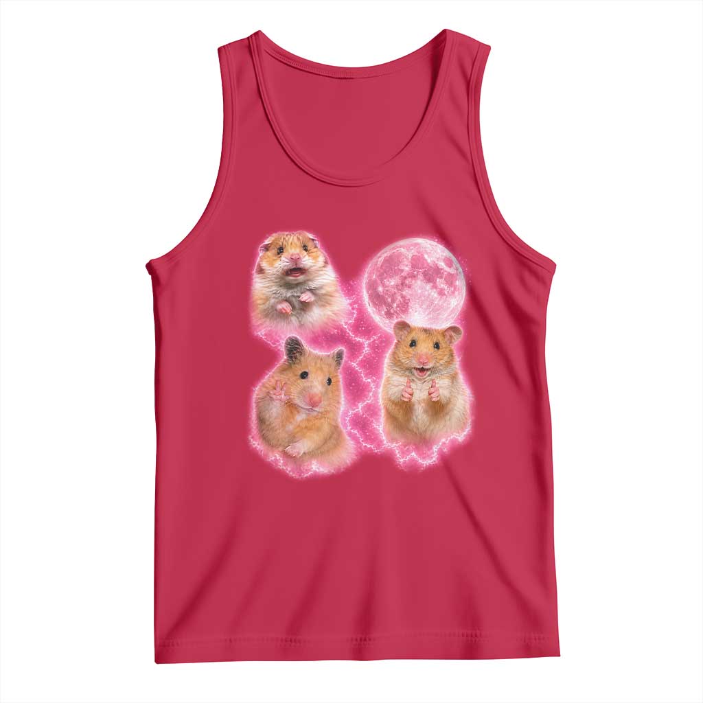 Three Hamsters Retro Graphic Tank Top Small Pet Lover Gift Idea