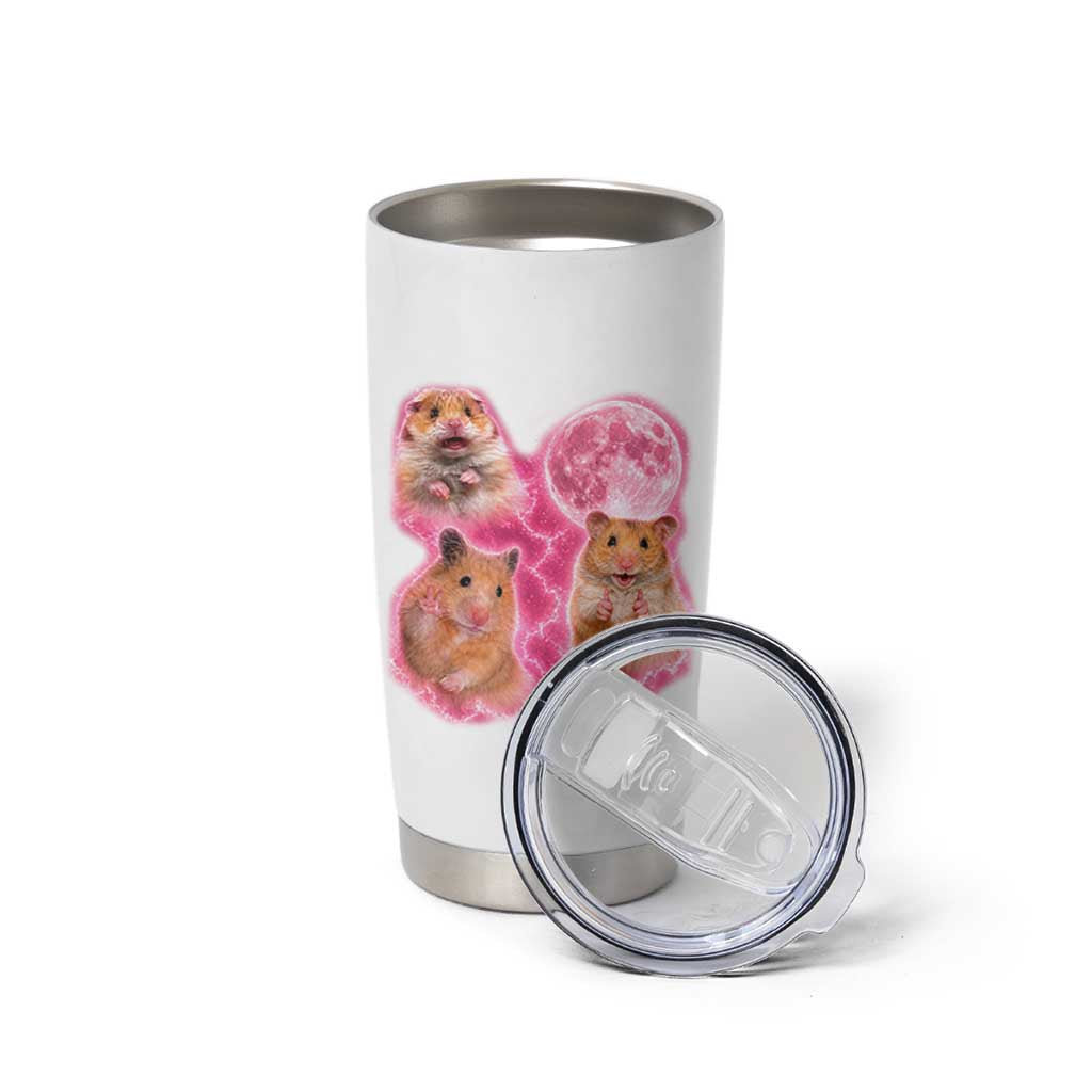 Three Hamsters Retro Graphic Tumbler Cup Small Pet Lover Gift Idea