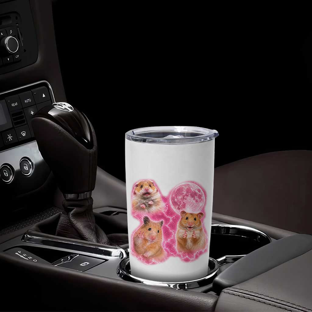 Three Hamsters Retro Graphic Tumbler Cup Small Pet Lover Gift Idea