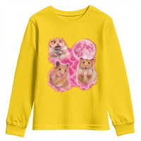 Three Hamsters Retro Graphic Youth Sweatshirt Small Pet Lover Gift Idea