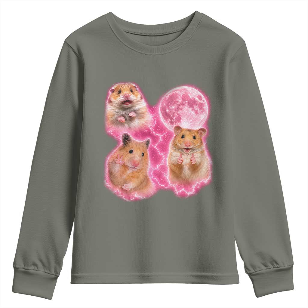 Three Hamsters Retro Graphic Youth Sweatshirt Small Pet Lover Gift Idea