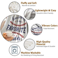 Baseball Is My Favorite Season Throw Blanket Sports Fan Gift