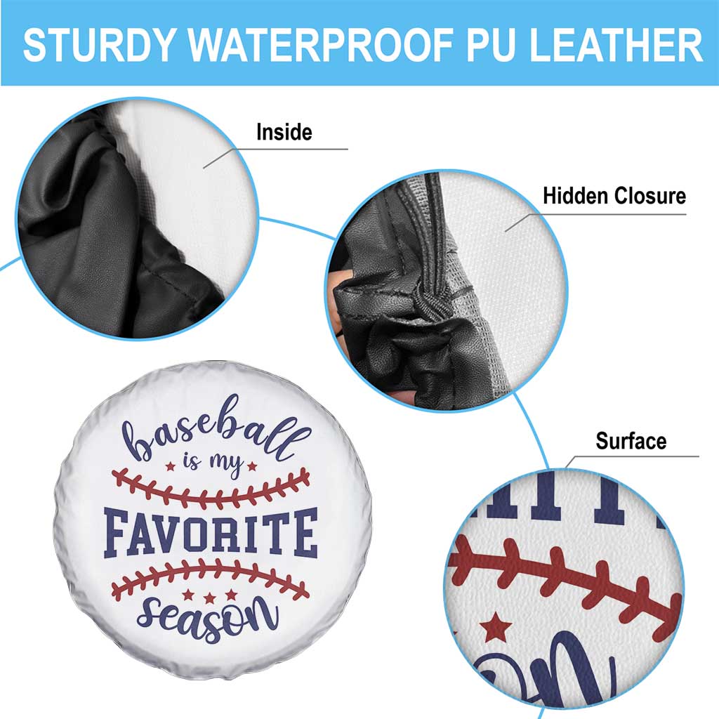 Baseball Is My Favorite Season Spare Tire Cover Sports Fan Gift