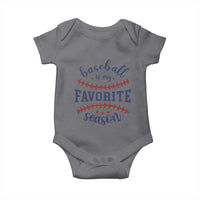 Baseball Is My Favorite Season Baby Onesie Sports Fan Gift