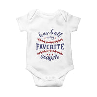 Baseball Is My Favorite Season Baby Onesie Sports Fan Gift