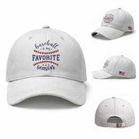 Baseball Is My Favorite Season Baseball Cap Sports Fan Gift