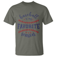 Baseball Is My Favorite Season T Shirt Sports Fan Gift