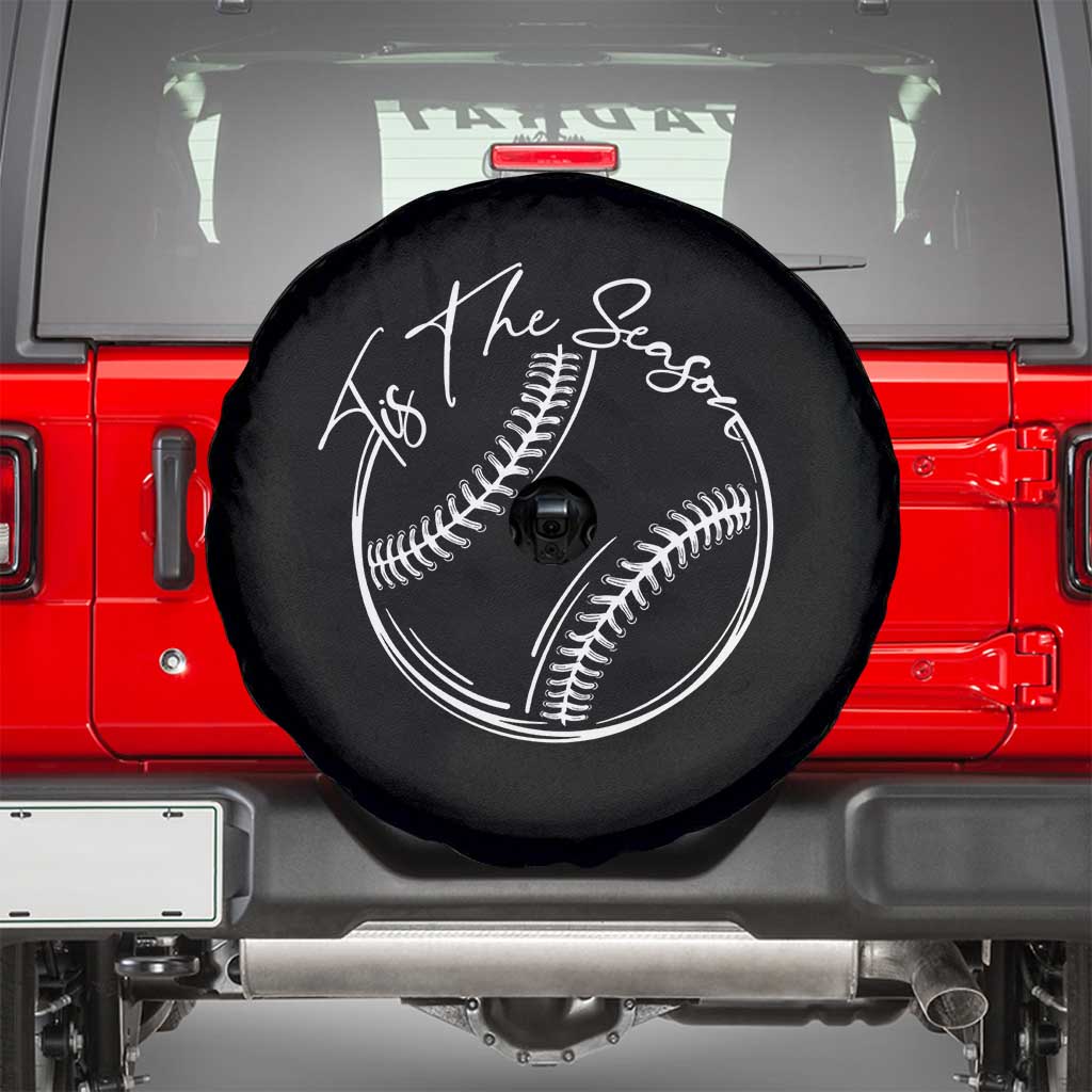 Aesthetic Tis The Season Baseball Graphic Spare Tire Cover Sports Fan Gift