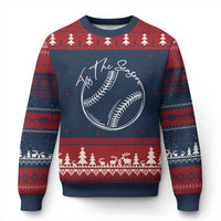 Aesthetic Tis The Season Baseball Graphic Ugly Christmas Sweater Sports Fan Gift