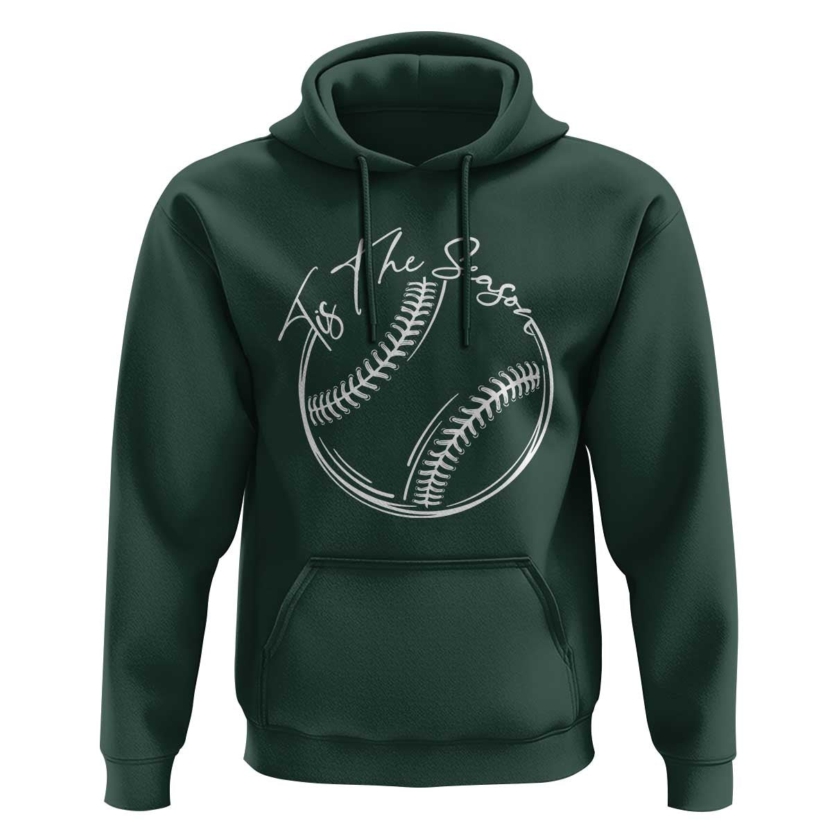 Aesthetic Tis The Season Baseball Graphic Hoodie Sports Fan Gift