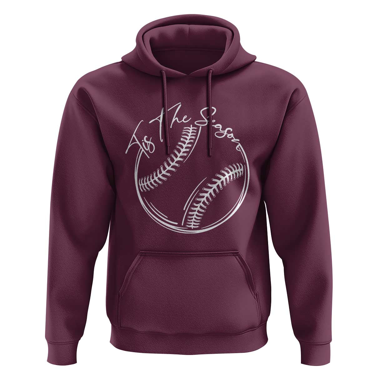 Aesthetic Tis The Season Baseball Graphic Hoodie Sports Fan Gift