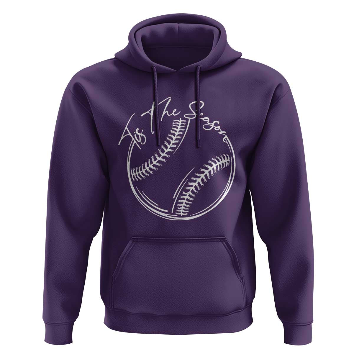 Aesthetic Tis The Season Baseball Graphic Hoodie Sports Fan Gift
