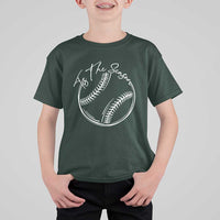 Aesthetic Tis The Season Baseball Graphic T Shirt For Kid Sports Fan Gift