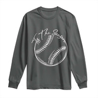 Aesthetic Tis The Season Baseball Graphic Long Sleeve Shirt Sports Fan Gift