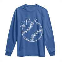 Aesthetic Tis The Season Baseball Graphic Long Sleeve Shirt Sports Fan Gift