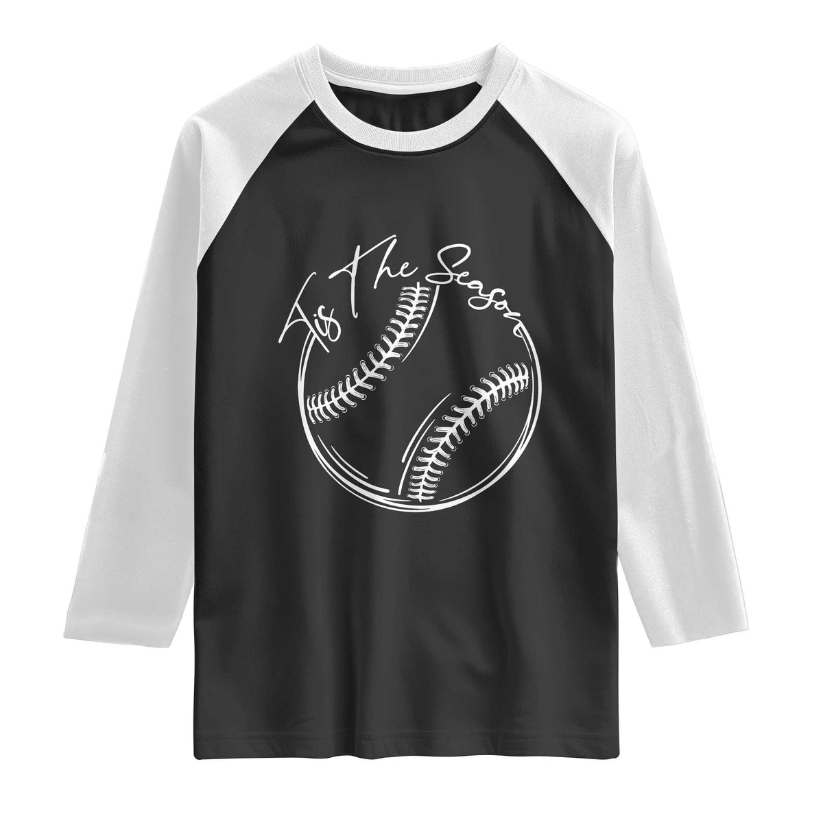 Aesthetic Tis The Season Baseball Graphic Raglan Shirt Sports Fan Gift